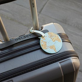 Etiqueta para equipaje con mapamundi estampado Kikkerland