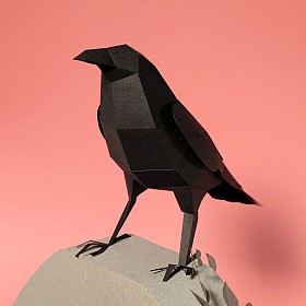 Figura de papel 3D Cuervo de Plego